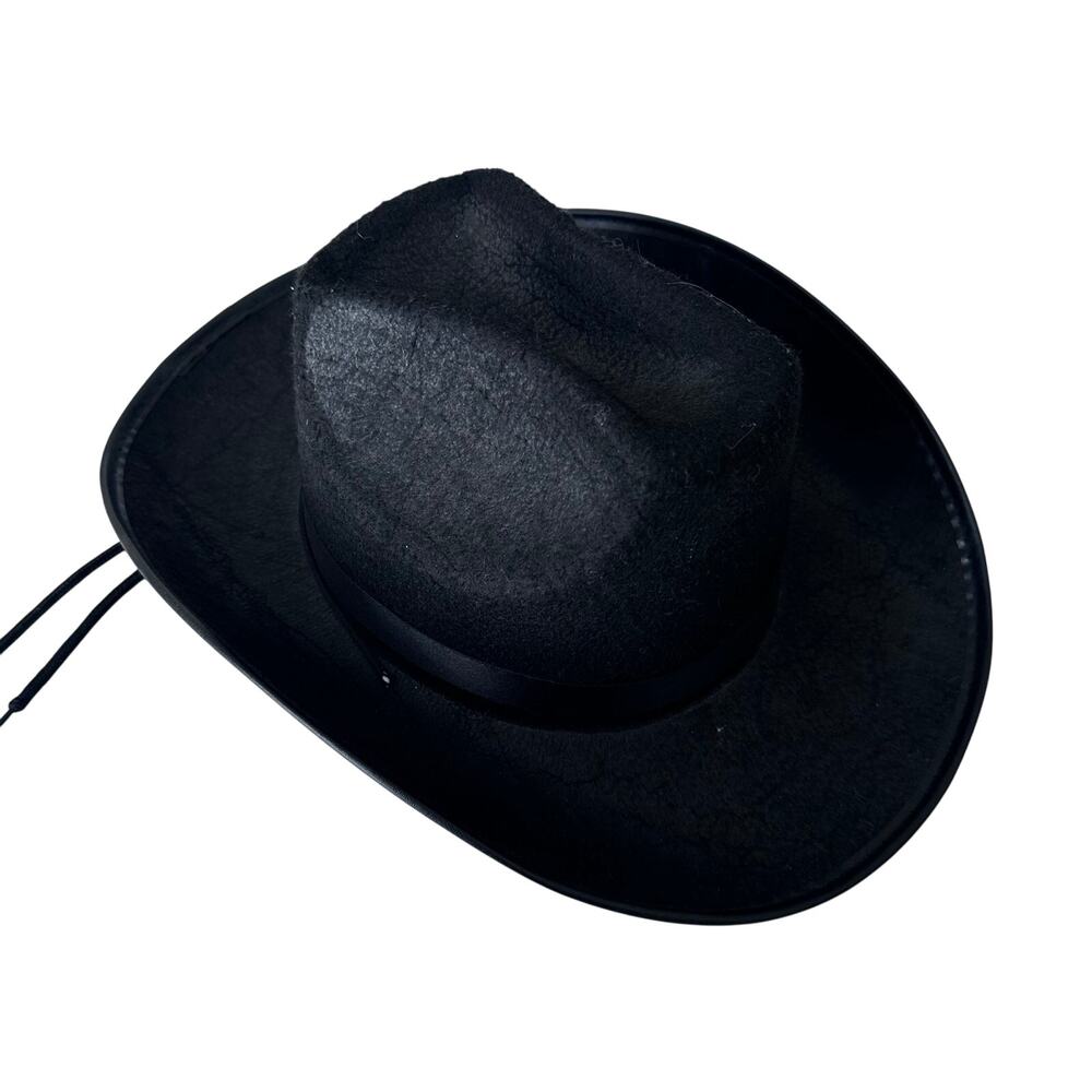 Black western cowboy hat costume